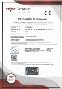 Certificat CE de couverture en béton