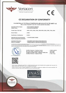 Certificat CE du vibrateur à béton
